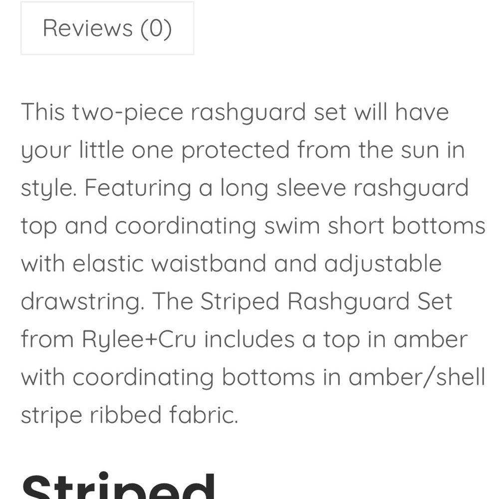 Rylee + Cru Striped Rashguard Set - Picture 4 of 6